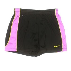 Nike Mesh Athletic Purple Yellow running shorts Small active wear